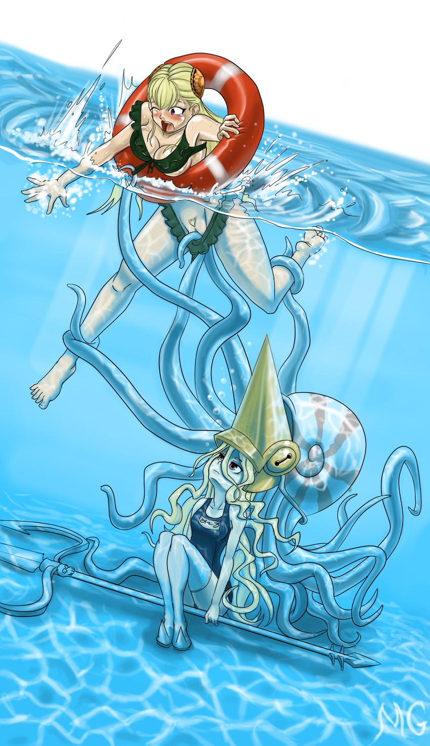 ingrid and nool (capcom fighting jam and 1 more) drawn by mario_grant