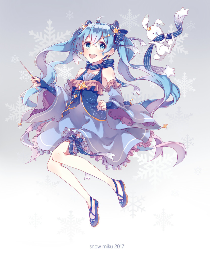 hatsune miku, yuki miku, and rabbit yukine (vocaloid) drawn by sentaro207