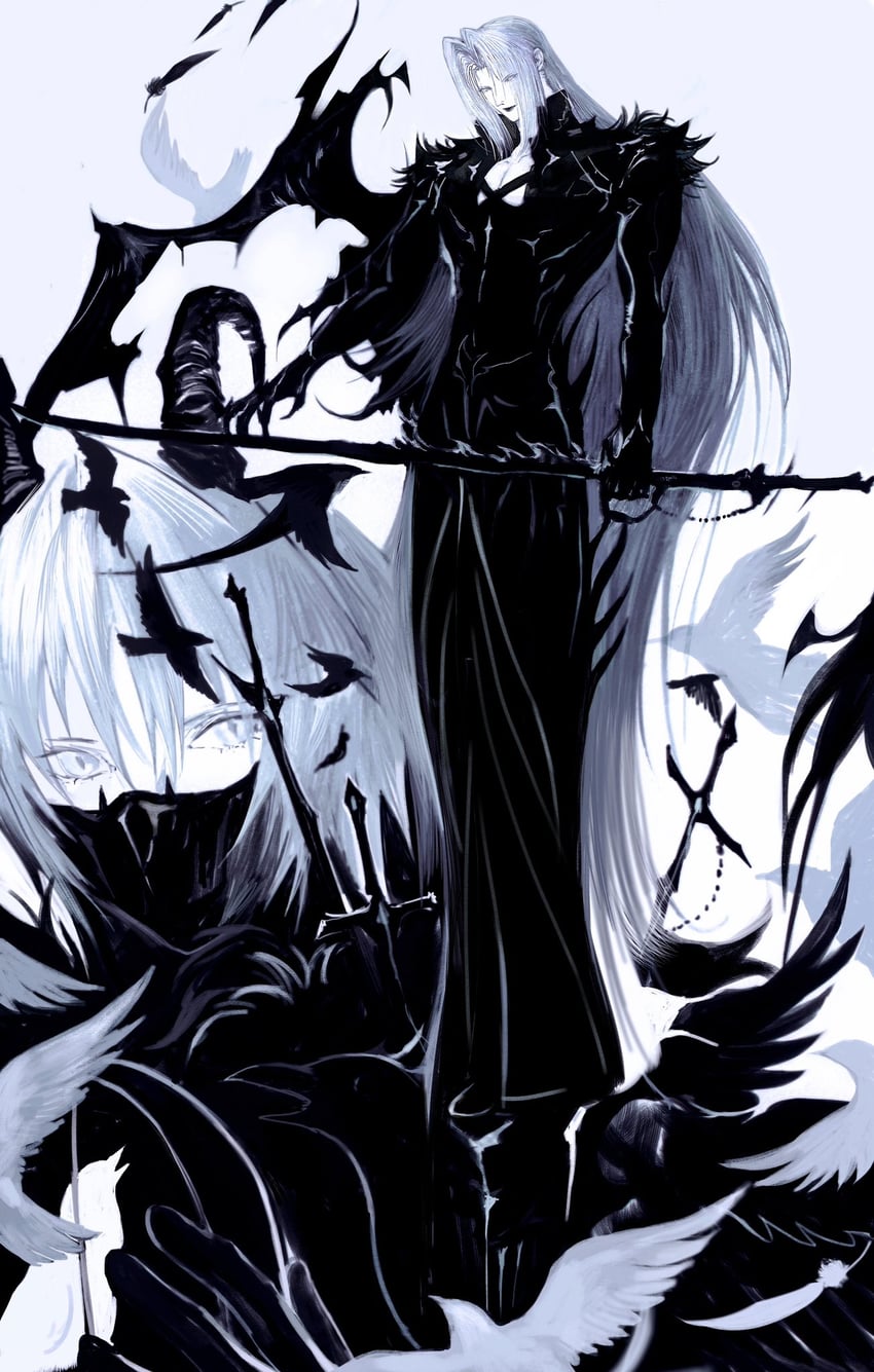 sephiroth (final fantasy and 2 more) drawn by hayashishisou