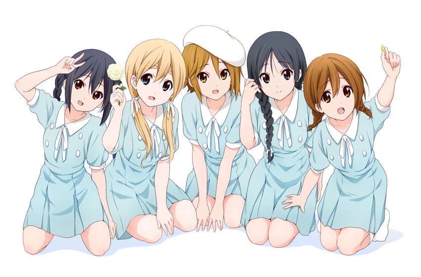 akiyama mio, nakano azusa, hirasawa yui, tainaka ritsu, and kotobuki tsumugi (k-on!) drawn by sawanatsu_mikan