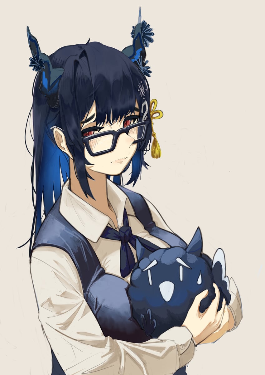 nerissa ravencroft and jailbird (hololive and 1 more) drawn by niroonano_(anon_ill)