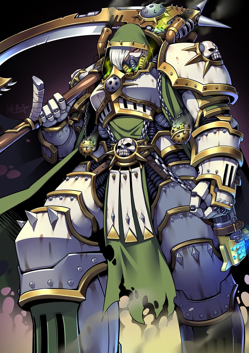 adeptus astartes and mortarion (warhammer 40k) drawn by ryuusei_(mark_ii)