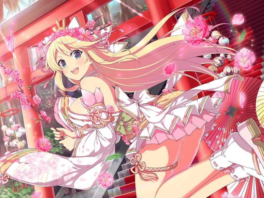 katsuragi (senran kagura and 2 more) drawn by yaegashi_nan