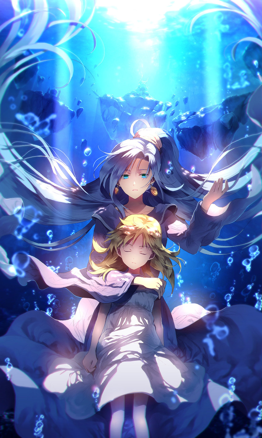 kid and schala zeal (chrono trigger and 1 more) drawn by sunakumo