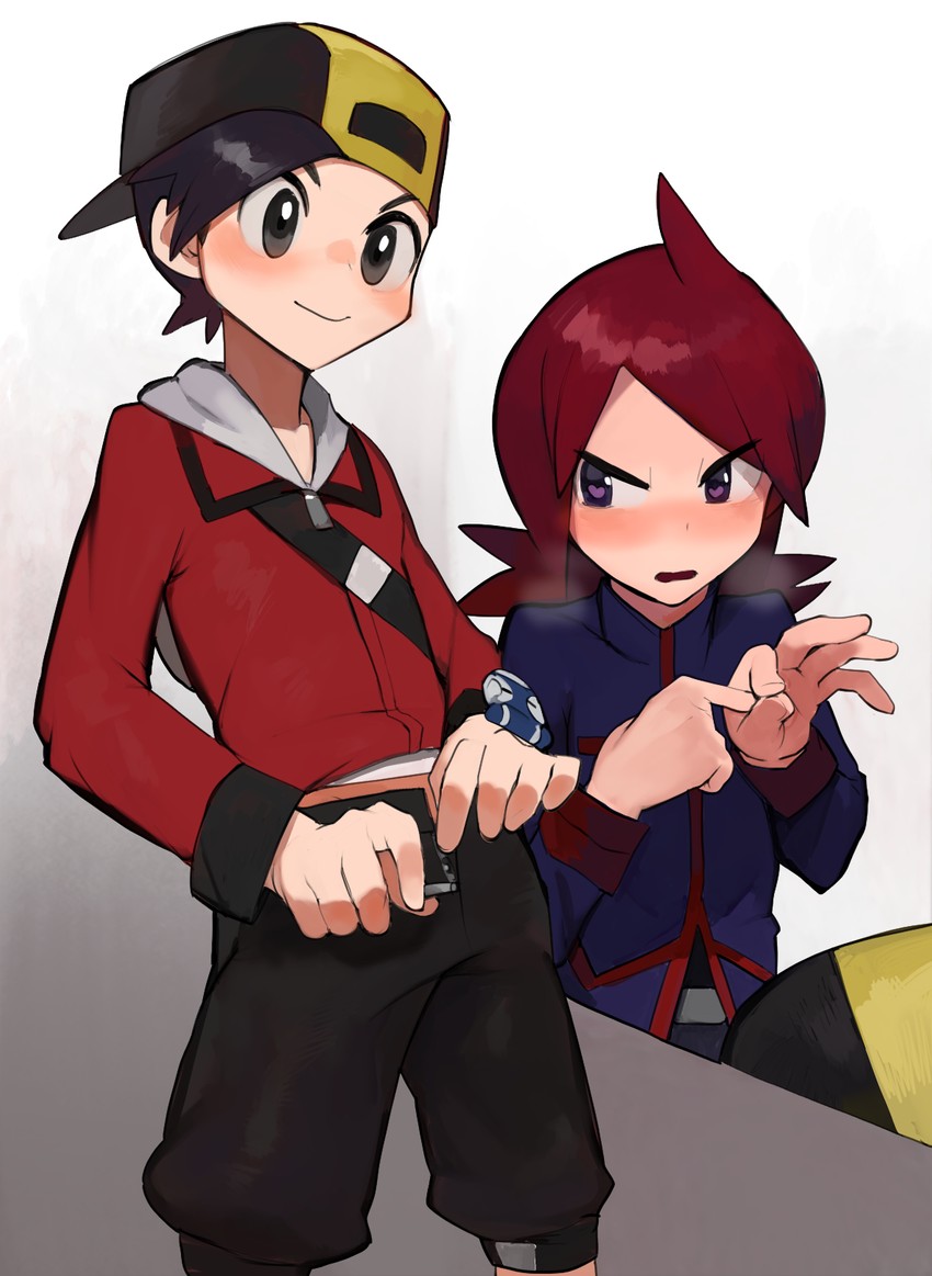 ethan and silver (pokemon and 1 more) drawn by raichiyo