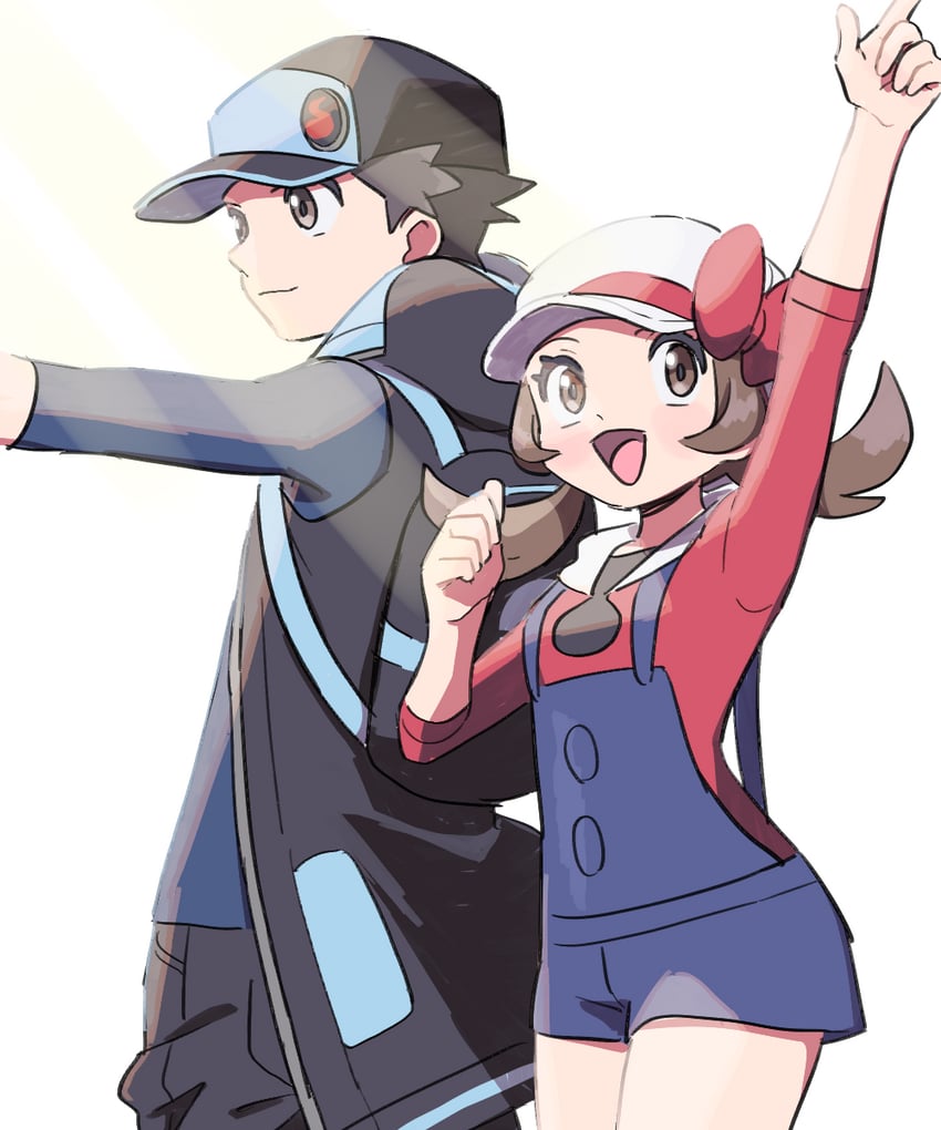 red and lyra (pokemon and 2 more) drawn by pumpkinpan