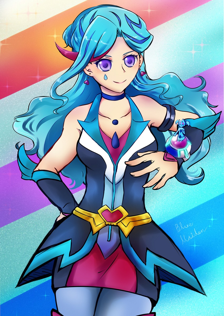 zaizen aoi, blue maiden, and aqua (yu-gi-oh! and 1 more) drawn by bear37