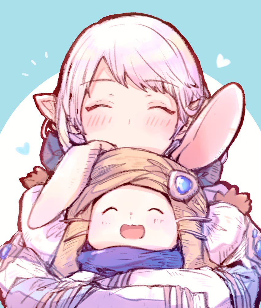 loporrit and ameliance leveilleur (final fantasy and 1 more) drawn by mokokoiro