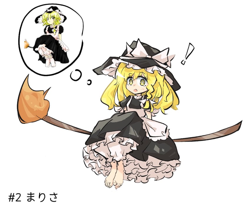 kirisame marisa (touhou and 1 more) drawn by primsla and zun_(artist)