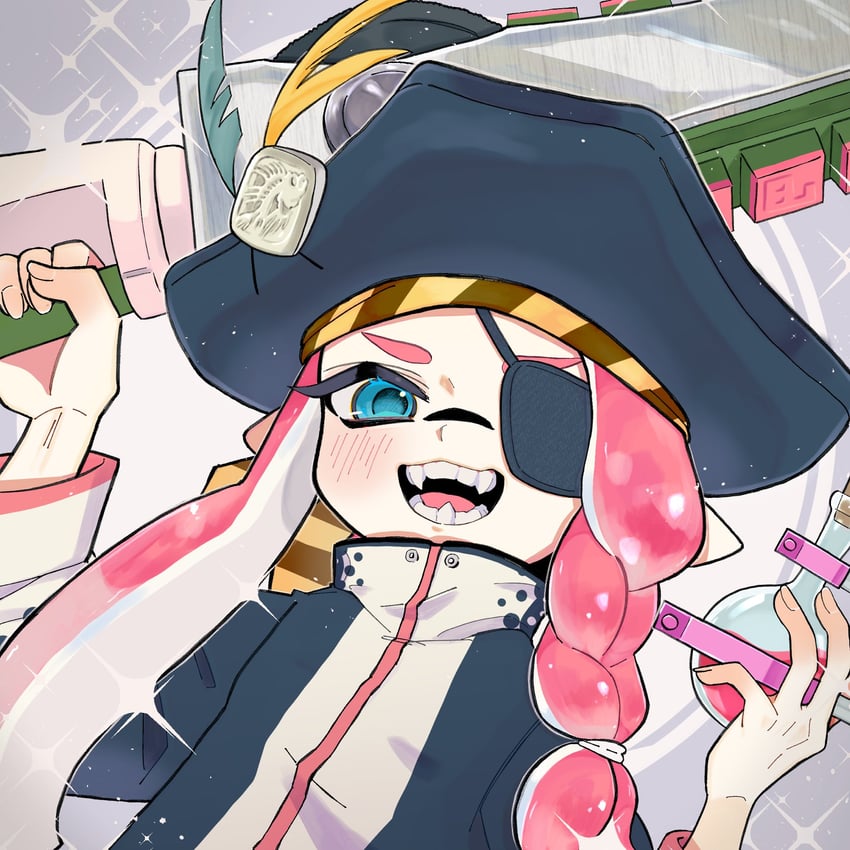 inkling player character and inkling girl (splatoon) drawn by motuko1037