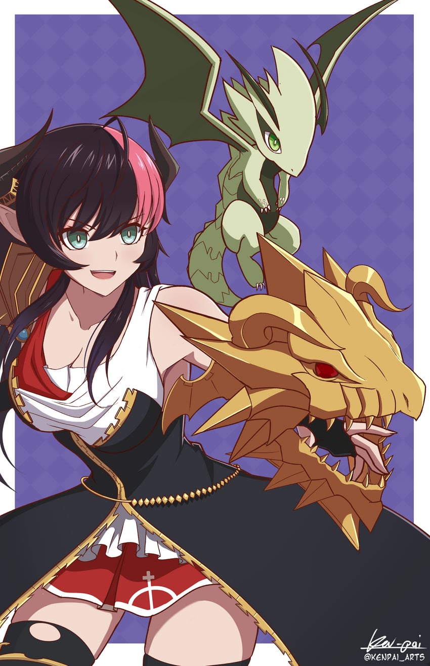 knight and dragon knight (dungeon and fighter and 1 more) drawn by ken-pai_(kenpai_arts)