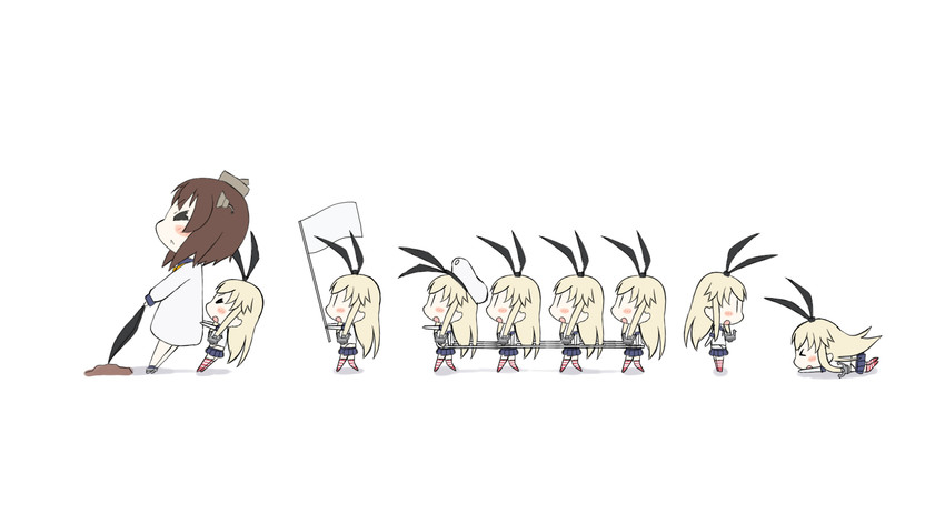 shimakaze and yukikaze (kantai collection and 1 more) drawn by kurono_nekomaru