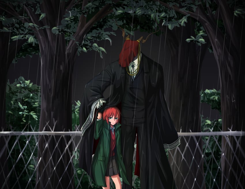 hatori chise and elias ainsworth (mahou tsukai no yome) drawn by delfuze