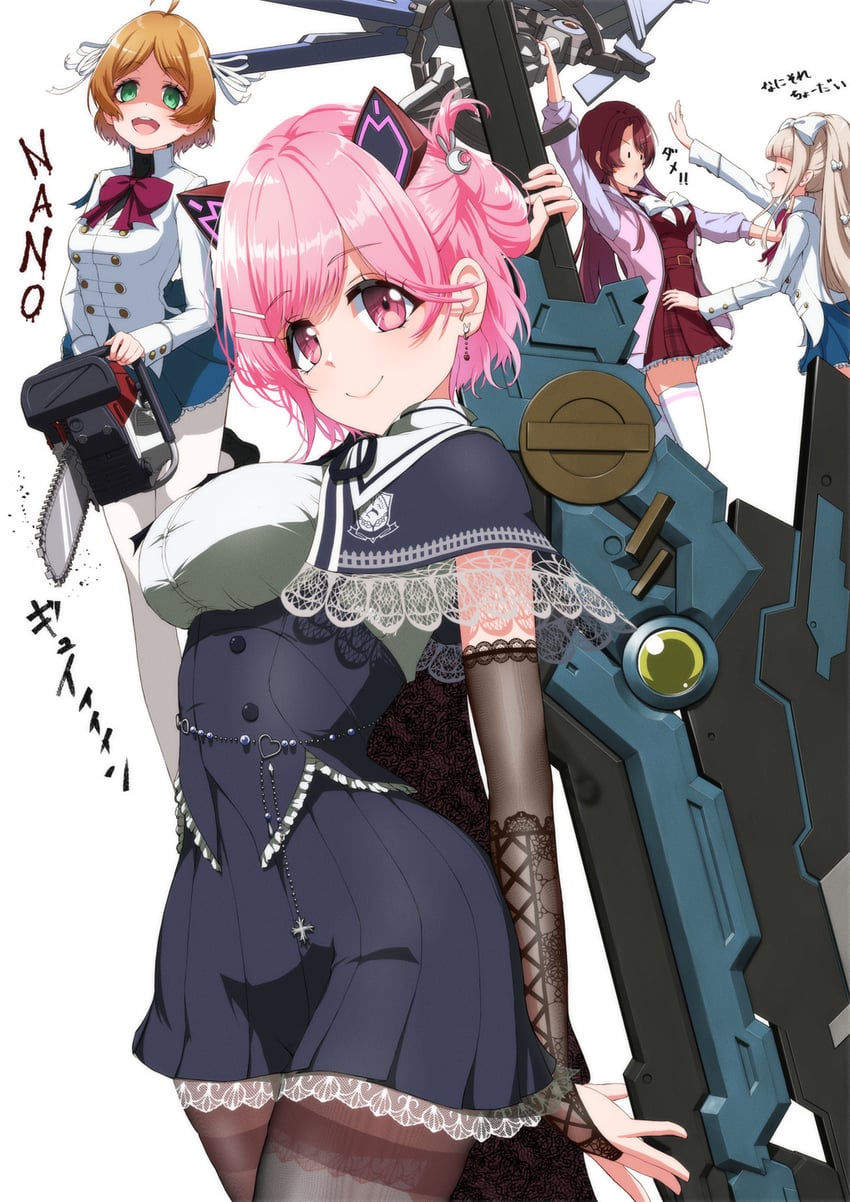 tamba akari, sakurada miyu, kasuga haruna, shiratori kurumi, tetsukawa toa, and 5 more (assault lily and 1 more) drawn by hiraken