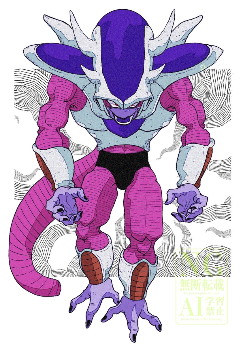 frieza and 3rd form frieza (dragon ball and 1 more) drawn by stktik09060906