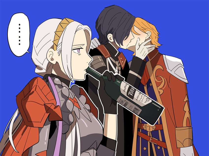 edelgard von hresvelg, hubert von vestra, and ferdinand von aegir (fire emblem and 2 more) drawn by leggo