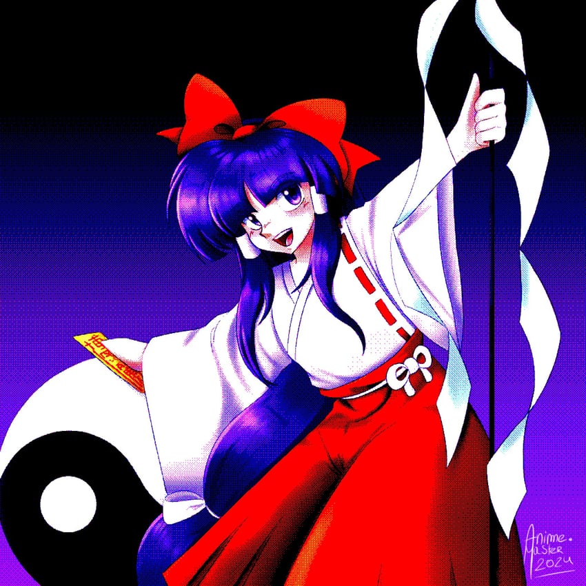 hakurei reimu (touhou and 1 more) drawn by animemaster