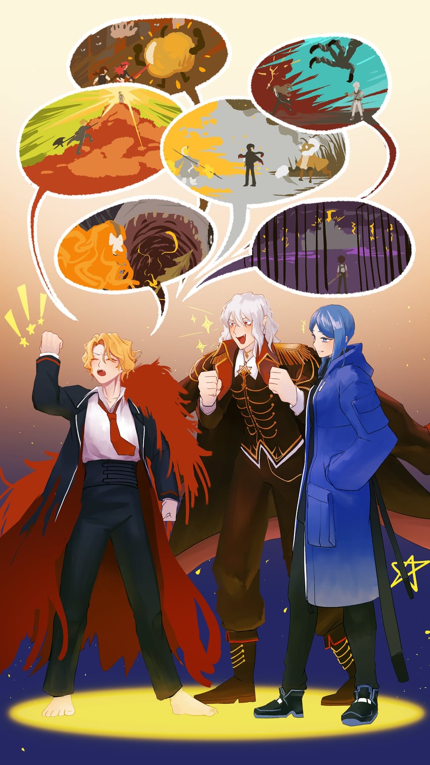 ishmael, don quixote, sinclair, yi sang, heathcliff, and 13 more (project moon and 1 more) drawn by arachnidlegs