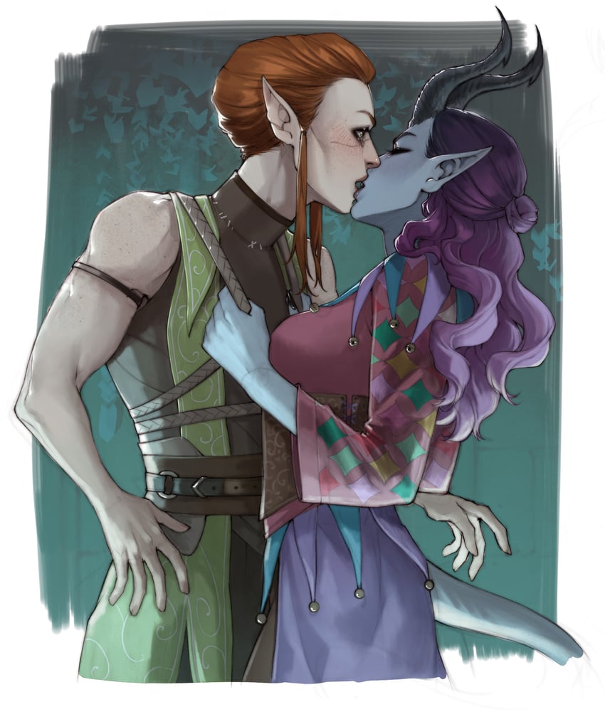 alfira and kagha (dungeons & dragons and 2 more) drawn by annasassiart