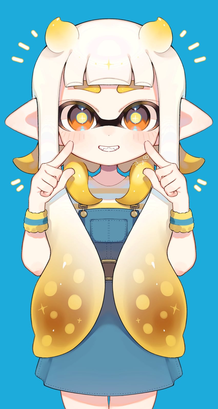 inkling player character and inkling girl (splatoon) drawn by sabata_saba