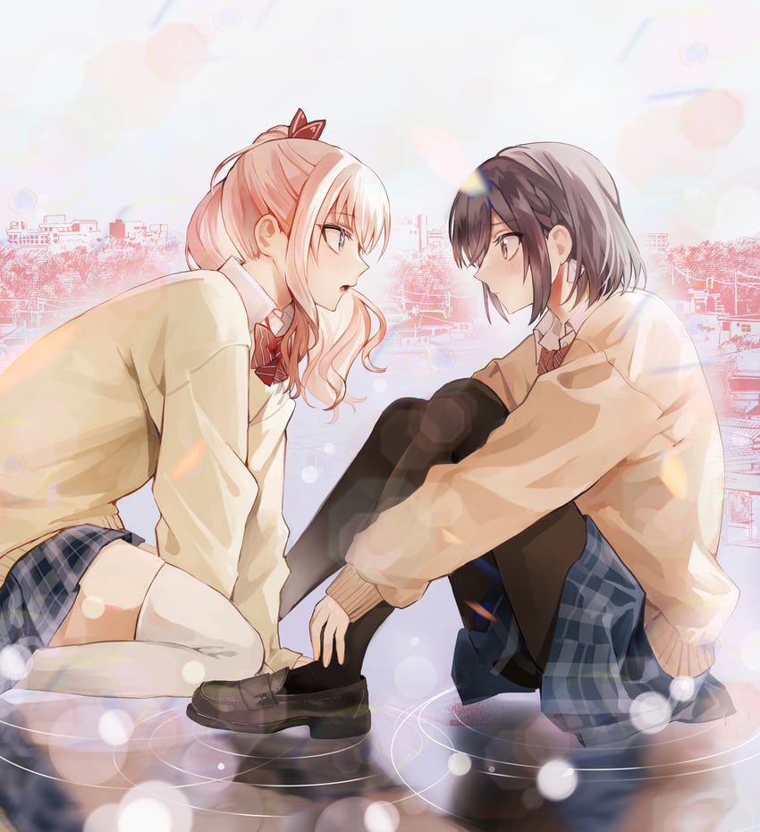 shinonome ena and akiyama mizuki (project sekai) drawn by sera_nin