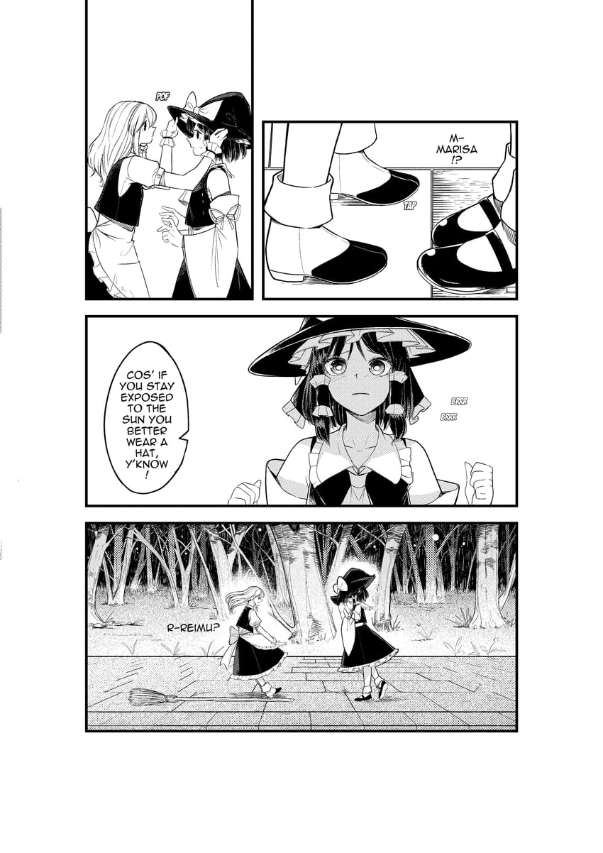 hakurei reimu and kirisame marisa (touhou) drawn by sweet_reverie