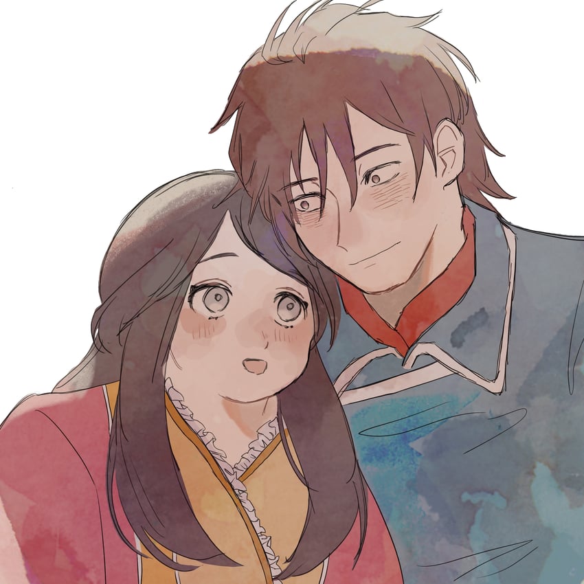 sarah and naranbayar (gold kingdom and water kingdom) drawn by oxygen_b