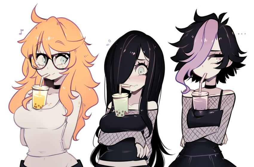 aria wintermint, kaz asteri, and amora allegro (original and 1 more) drawn by parororo