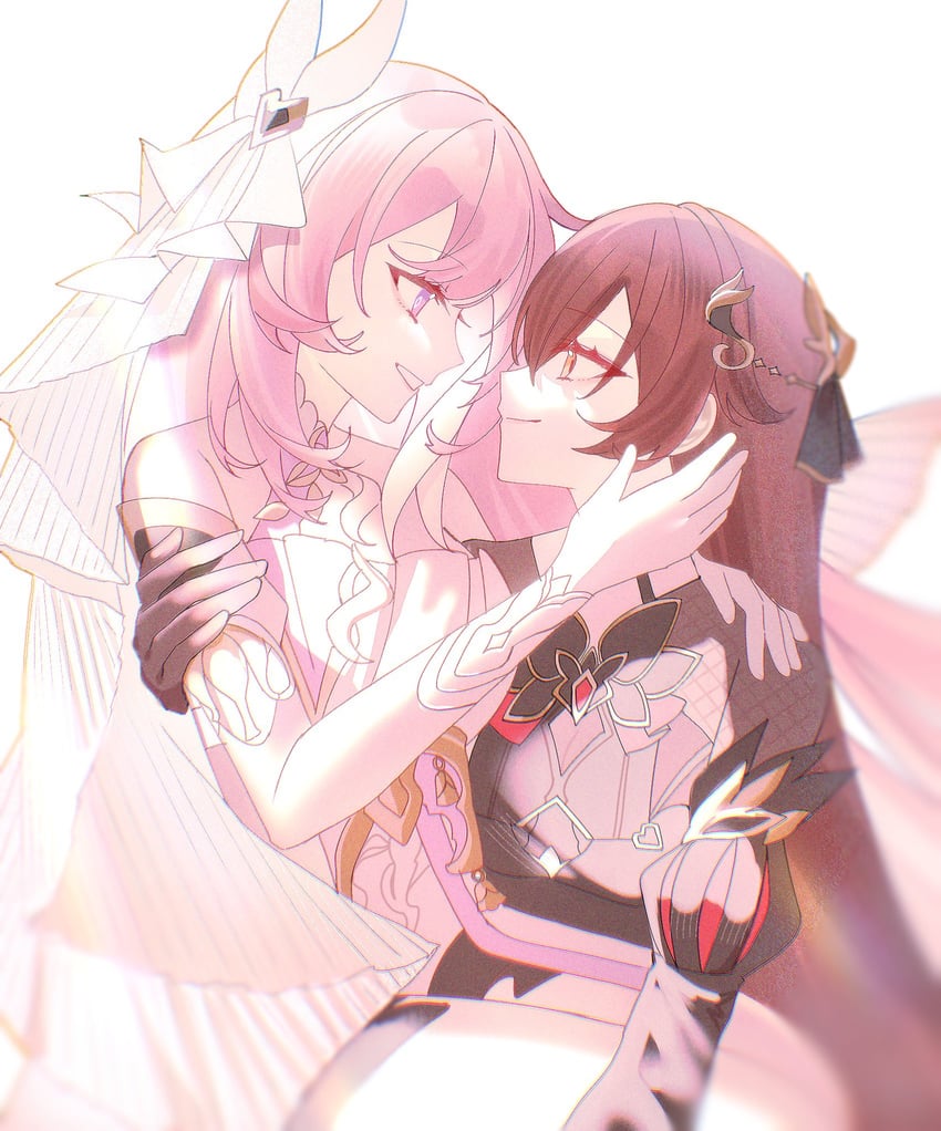 elysia and eden (honkai and 1 more) drawn by toodaaa_000