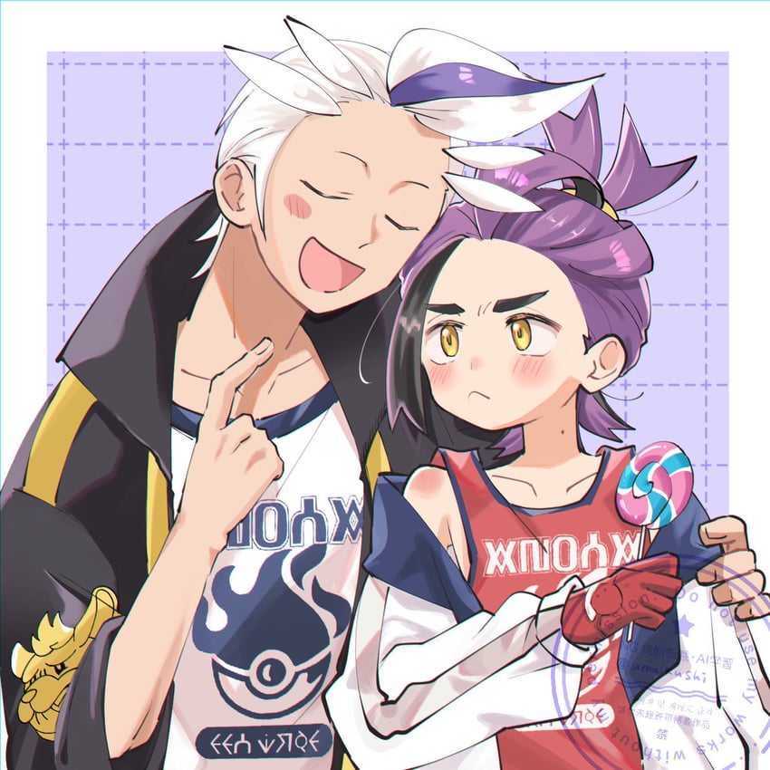 kieran and drayton (pokemon and 1 more) drawn by umaikushi
