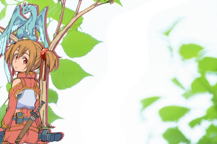 silica and pina (sword art online) drawn by adachi_shingo