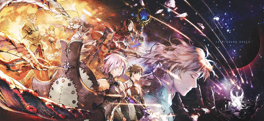 mash kyrielight, fujimaru ritsuka, nero claudius, jeanne d'arc, gilgamesh, and 5 more (fate and 1 more) drawn by xiling