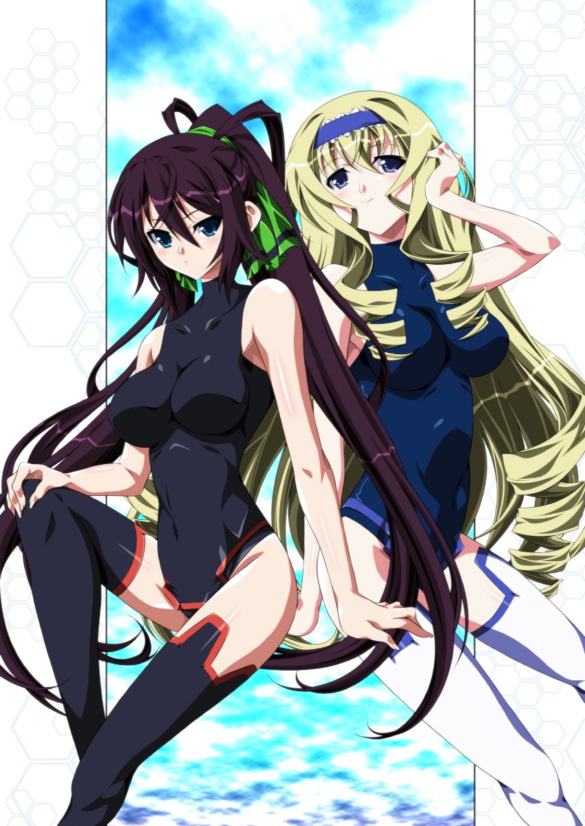 cecilia alcott and shinonono houki (infinite stratos) drawn by ka2