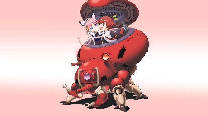 clarion, nanakorobi nene, and fuchikoma (ghost in the shell and 1 more) drawn by ricochi