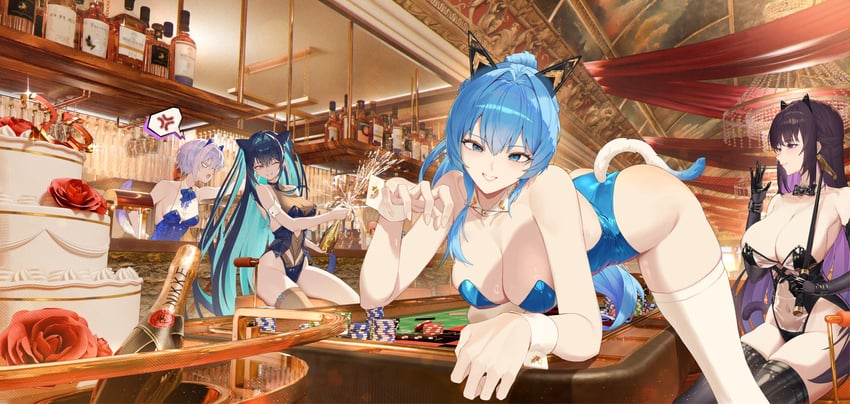 helm, little mermaid, mihara, and mori (goddess of victory: nikke) drawn by hanten43619