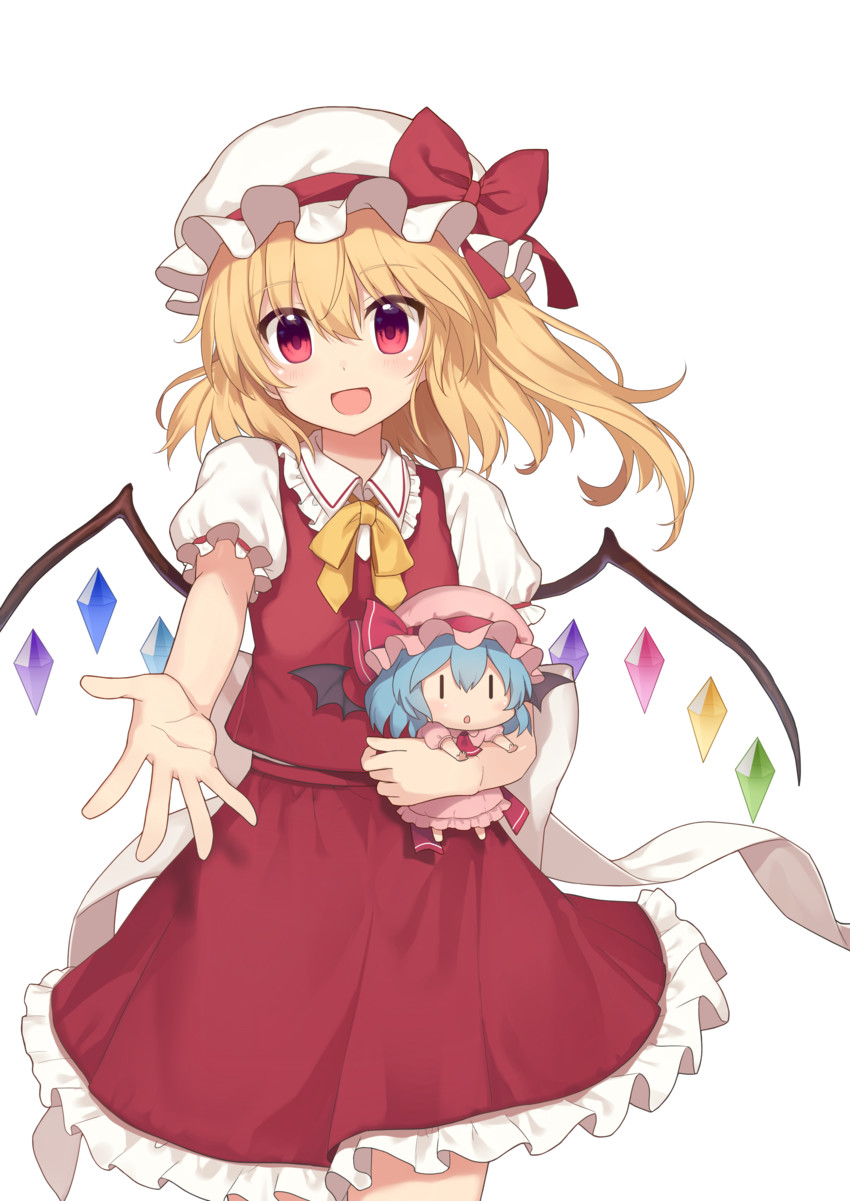 remilia scarlet and flandre scarlet (touhou) drawn by yada_(xxxadaman)