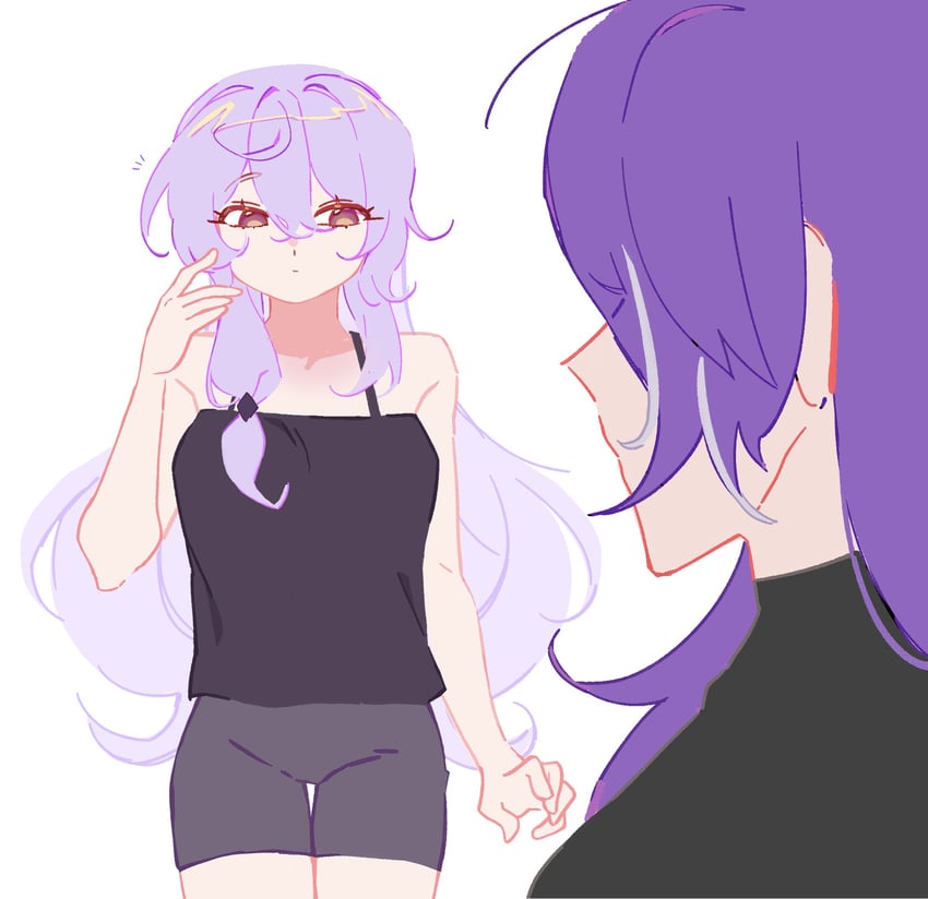 acheron and black swan (honkai and 1 more) drawn by b_o_o_t_h_i_l_l