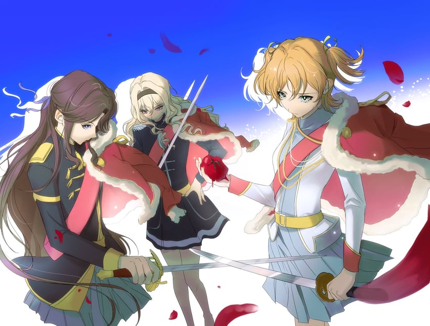 saijou claudine, tendou maya, and daiba nana (shoujo kageki revue starlight) drawn by sy031219