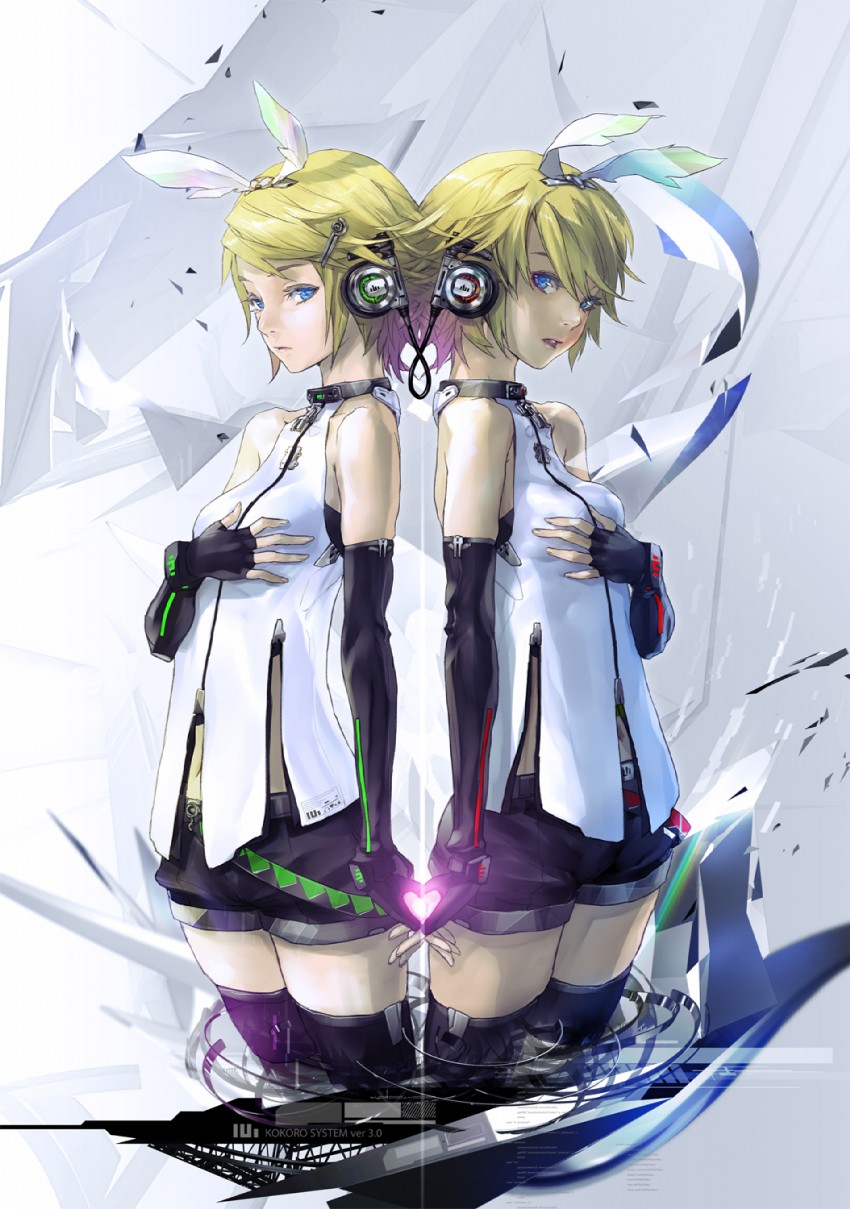 kagamine rin (vocaloid and 1 more) drawn by redjuice