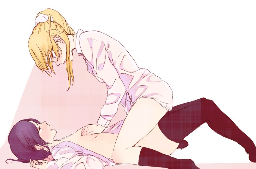tojo nozomi and ayase eli (love live! and 1 more) drawn by ikarin