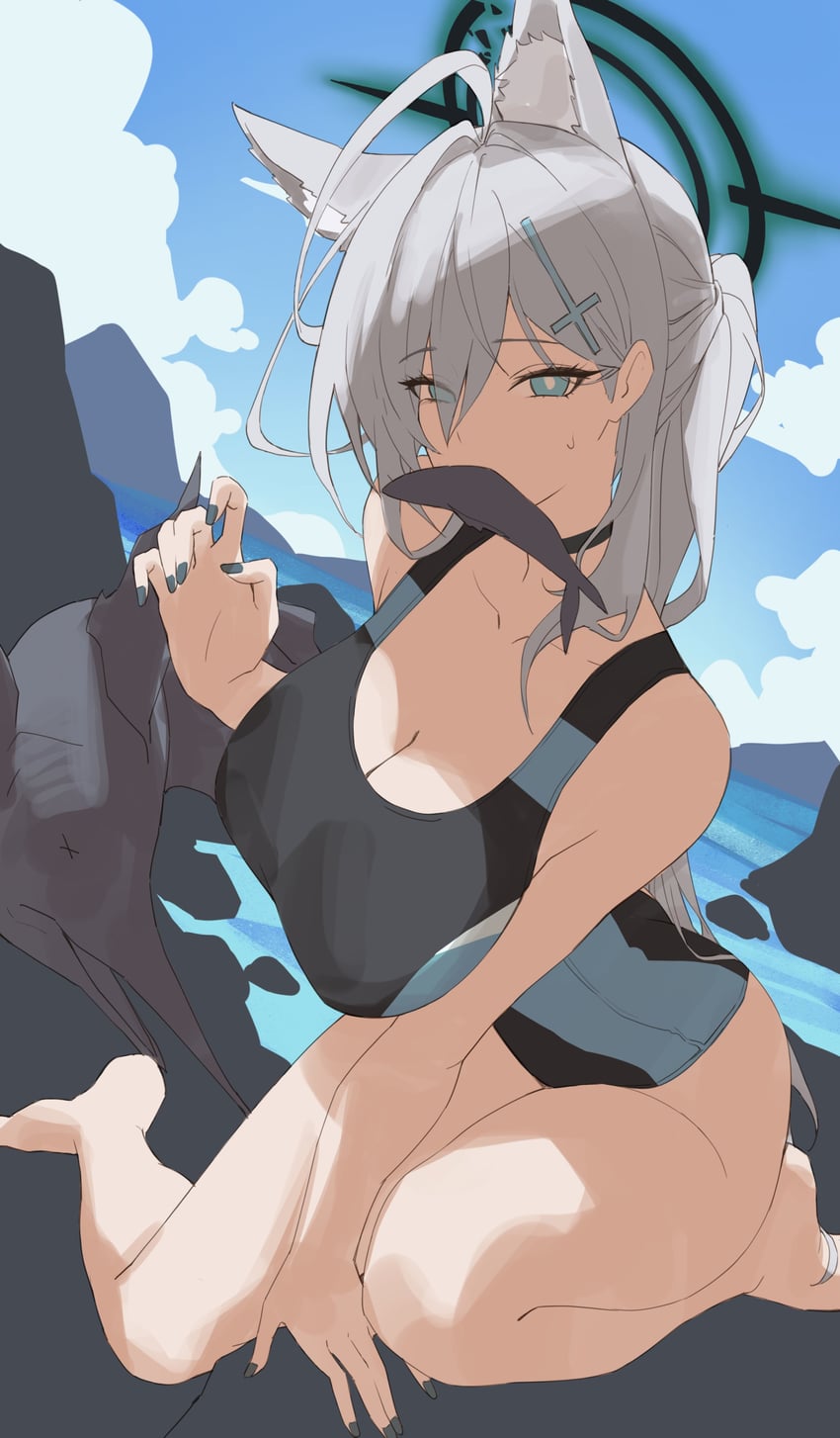 shiroko and shiroko terror (blue archive) drawn by netural
