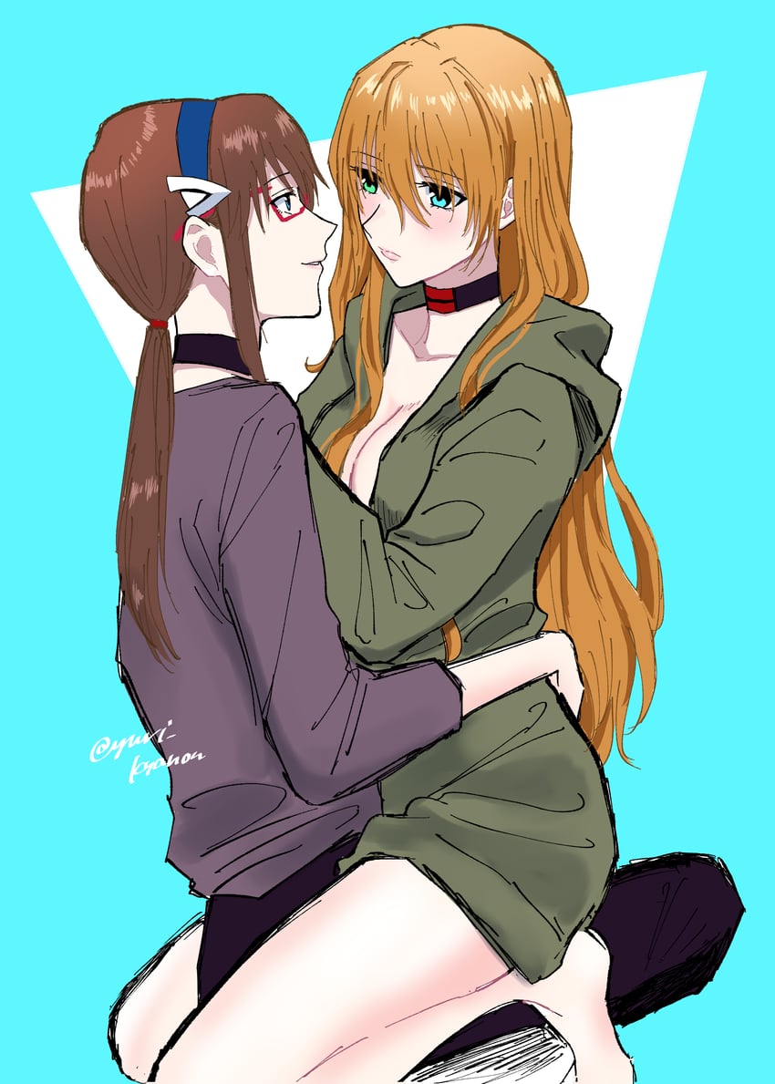 souryuu asuka langley and makinami mari illustrious (neon genesis evangelion and 2 more) drawn by yuri_kyanon