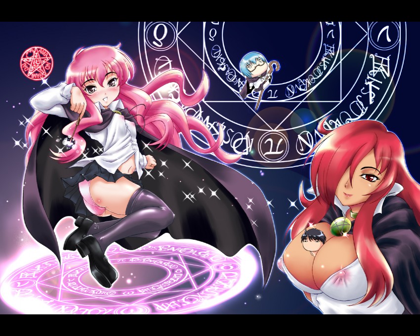 louise francoise le blanc de la valliere, tabitha, and kirche augusta frederica von anhalt zerbst (zero no tsukaima) drawn by amanogami_dai