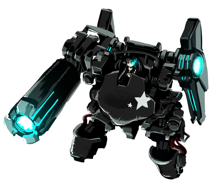 black rock shooter and gtf-11 (black rock shooter and 1 more) drawn by moggel