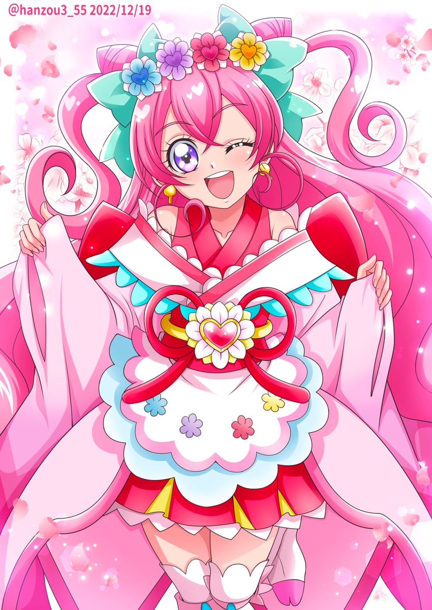 nagomi yui and cure precious (precure and 1 more) drawn by hanzou