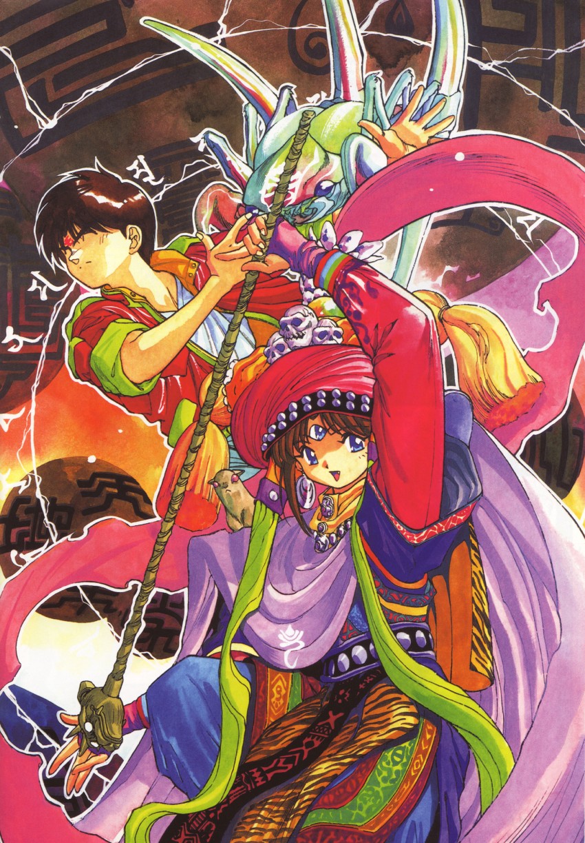 parvati iv and fujii yakumo (3x3 eyes) drawn by takada_yuuzou