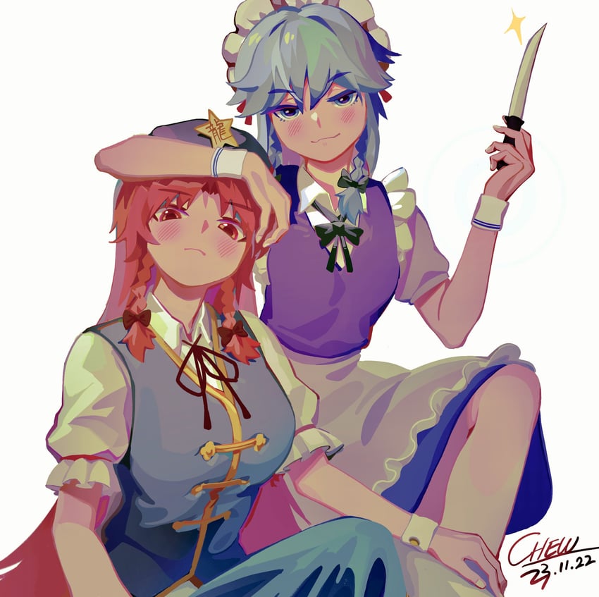 izayoi sakuya and hong meiling (touhou) drawn by chenwei_jun