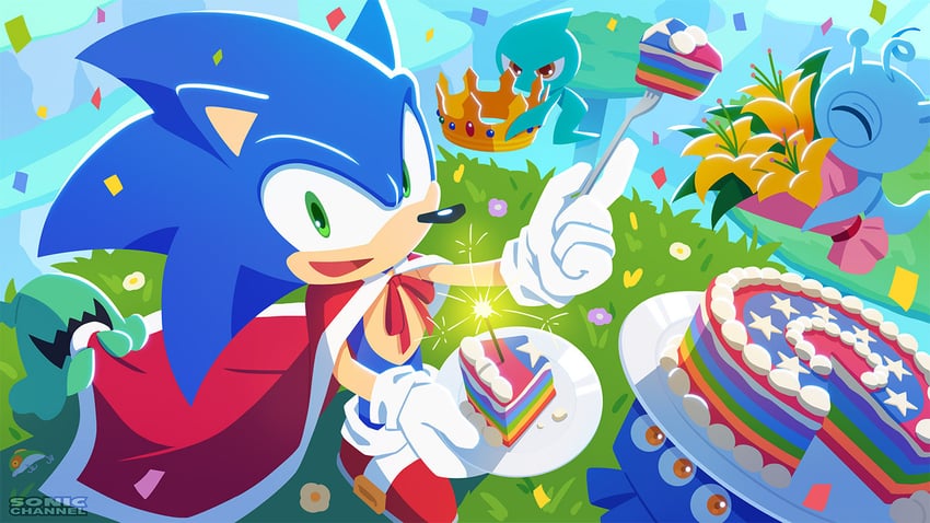 sonic the hedgehog, wisp, yacker the wisp, cyan wisp, blue wisp, and 1 more (sonic and 3 more) drawn by karasuno_yui