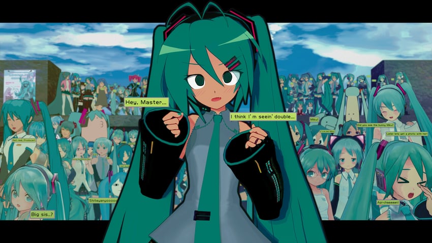 hatsune miku, kasane teto, and shiteyan'yo (vocaloid and 2 more) drawn by kio_(majin_kz)