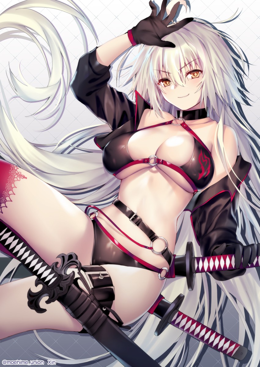 jeanne d'arc alter (fate and 2 more) drawn by obiwan